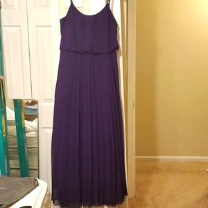 BISOU BISOU Dark Purple Maxi Dress Size 14